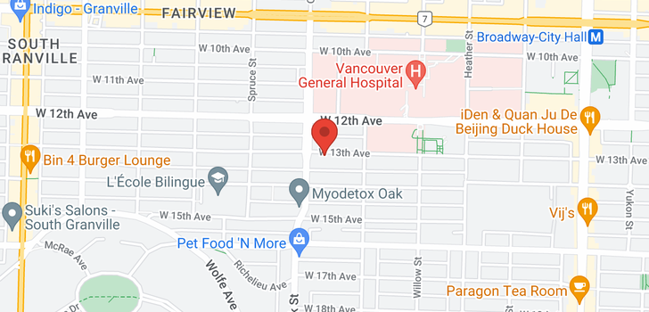 map of 6 960 W 13TH AVENUE